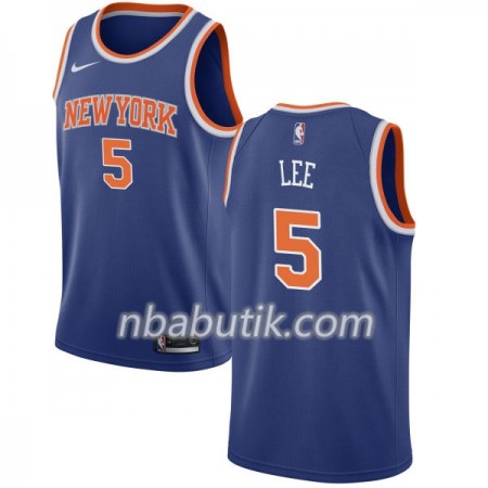 NBA Mænd Trøje New York Knicks Courtney Lee 5 Nike 2017-18 Blå Swingman NBA Mænd Trøje New York Knicks Courtney Lee 5 Nike 2017-18 Blå Swingman